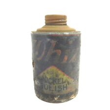 VINTAGE WHIZ NICKEL POLISH CAN RARE USED COLLECTABLE POLISH TIN CAN VERY COOL picture
