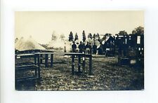 WWI era RPPC photo postcard, Camp Wallace VA, soldiers, 44th Co & Incinerator picture