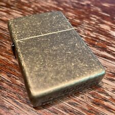 Genuine Zippo antique brass windproof Lighter CASE ONLY No Insert/Box picture