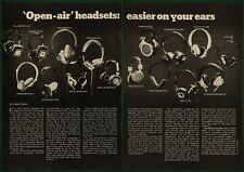 Stereo Headphones Superex Pickering Pioneer Koss Vintage Pictorial Article 1975 picture