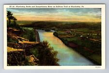 Wyalusing PA-Pennsylvania, Wyalusing Rocks, Susquehanna, Vintage Postcard picture