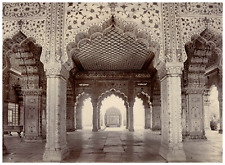 India, Delhi, Diwan-i-Khas, Vintage Interior Albumen Print Albumin Print   picture