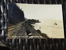 RPPC- Scene In Columbia Gorge Hwy. with Sternwheelers picture