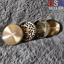 50mm Small Silver 4 Piece Tobacco Herb Grinder Portable Metal Travel Size picture