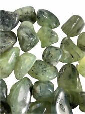 1x Dark Green Prehnite Tumbled Stone 20mm Reiki Healing Crystal Peace Meditation picture