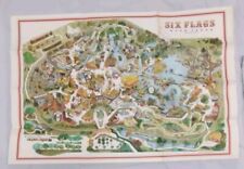 Vtg 1968 Six Flags Over Texas Theme Amusement Park Map Dallas/Fort Worth 30x20.5 picture