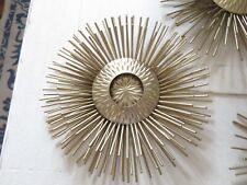 Vintage MCM Brass Starburst Wall Hanging Heavier and Well Made picture