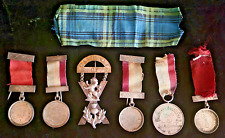 Lot of 6 Antique 1881 Sons of Scotland, Highland Games Silver Medals picture
