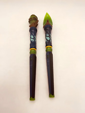 Lot of 2 Magiquest Wands Great Wolf Lodge Magic Quest Green Leaf Gem *READ* picture