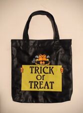 Vintage Garfield the Cat Trick or Treat Halloween Candy Bag Black 9x9 picture
