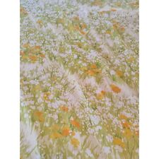 Vintage Danville Double Full Flat sheet Field Flowers picture