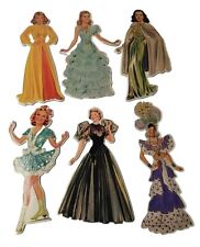 VTG 1992 Shackmam & Co 6 Die Cut Christmas Cardboard Ornaments Sisters Victorian picture