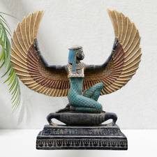 RARE ANCIENT EGYPTIAN ANTIQUES Statue Large & Heavy for Goddess Isis Winged BC picture