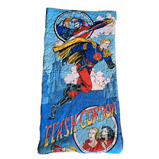 EXTREMELY RARE Vintage 1960s Comic Flash Gordon Zip Up Blue Red Sleeping Bag picture