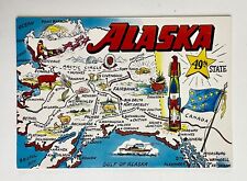 1970s Alaska Greetings Tourist Points Vintage Travel Souvenir Postcard VTG AK picture