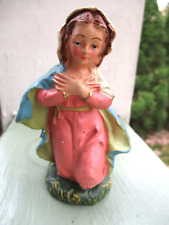 Nativity Decoration Figurine Christmas Woman Kneeling Vintage Made in Italy picture