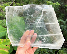 JUMBO Natural Selenite Slabs & Stand Raw Selenite Slice, Selenite Crystal Plate picture
