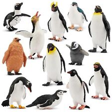 TOYMANY 12PCS Animal Figure Penguin Figure Antarctica Figure Set Antarctica Real picture