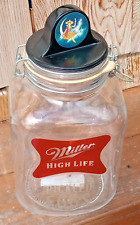 Rare 1950s Black MILLER HIGH LIFE Beer Pickled egg Jar picture