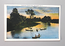 Vintage Postcard Rochester NY - CANOEING SOUTH PARK picture