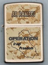 2009 Operation Iraqi Freedom AR RAMADI Digital Camo Chrome Zippo Lighter NEW picture