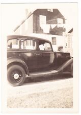 1930s PONTIAC Sedan AUTOMOBILE in the Driveway Old Vintage Photo Snapshot picture