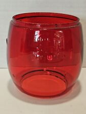 Vintage Dietz D Lite Red Glass Lantern Globe Loc Nob C2 picture
