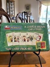 PEANUTS UFS A Charlie Brown Christmas Two Card Deck Set - USAopoly NEW Sealed picture