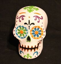 DAY OF THE DEAD POLYRESIN SUGAR SKULL FIGURE HALLOWEEN DISPLAY DECOR NEVER USED picture