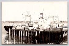 RPPC Lumber Dock St. Helens Oregon Real Photo Postcard V24 picture