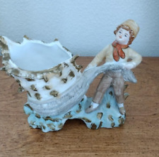 Gerold & Co. boy with conch shell planter, Bavaria Vintage picture