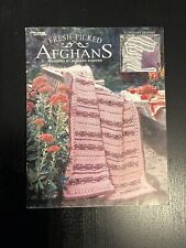 Fresh-Picked Afghans Leisure Arts Book 20 Pages Hobby Craft Vintage Decorate picture