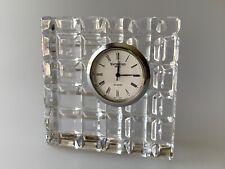 Waterford Crystal Desktop Clock Paperweight Square Ireland picture