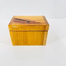 Vintage Cedar Wood Jewelry Trinket Box Classic Chest 5.5
