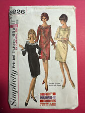 Rare UNCUT 1960’s Simplicity 6226 Misses Sheath Dress 18 Vintage Sewing Pattern picture