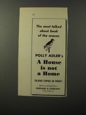 1953 Rinehart Book Advertisement - A House is not a home by Polly Adler picture