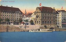 Postcard Ship Landing Basel Switzerland picture