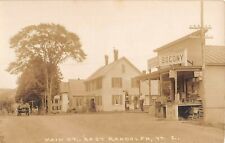 c.1910 RPPC Post Office Store Socony Gas Pump & Sign Main St. East Randolph VT picture