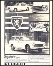 1966 1967 Peugeot 404 Wagon UK Vintage Advertisement Print Art Car Ad D124 picture