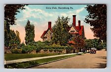 Harrisburg PA-Pennsylvania, Civic Club, Antique, Vintage c1918 Souvenir Postcard picture