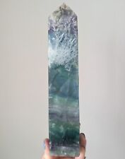 Fluorite Tower Snowflake Green Large Big Tall Crystal Chakra picture