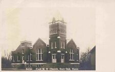 RPPC Burr Oak Jewell County Kansas First Methodist ME Church KS Photo Postcard picture