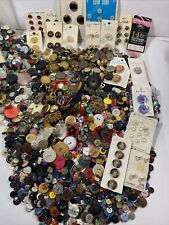 Lot Of 50 Vintage Unique Buttons Mix Metal Plastic Large Small Gorgeous Antique picture