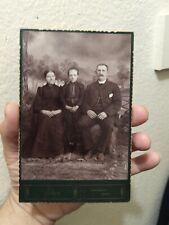 Cabinet Card Photo Ghost Town Location Carbon Wyoming Family Photo Rare picture