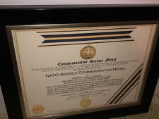 NATO SERVICE COMMEMORATIVE MEDAL CERTIFICATE ~ Type 1 picture
