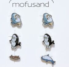 mofusand Shark cat & Killer whale cat Six pierced earrings set kitty picture