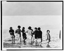 Photo:Armenian,Greek orphan children,Marathon,Greece,standing in sea,c1915 picture