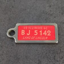 Vintage DAV Disabled Veterans Mini License Plate Key Fob Illinois 1961 picture