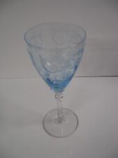 Antique Fostoria Versailles Azure Blue Water Goblet 8 1/4