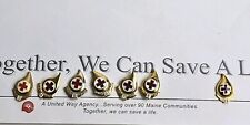 Lot of 7 - Vintage American Red Cross Gallon Blood Donor Pins  (7 Pins) picture